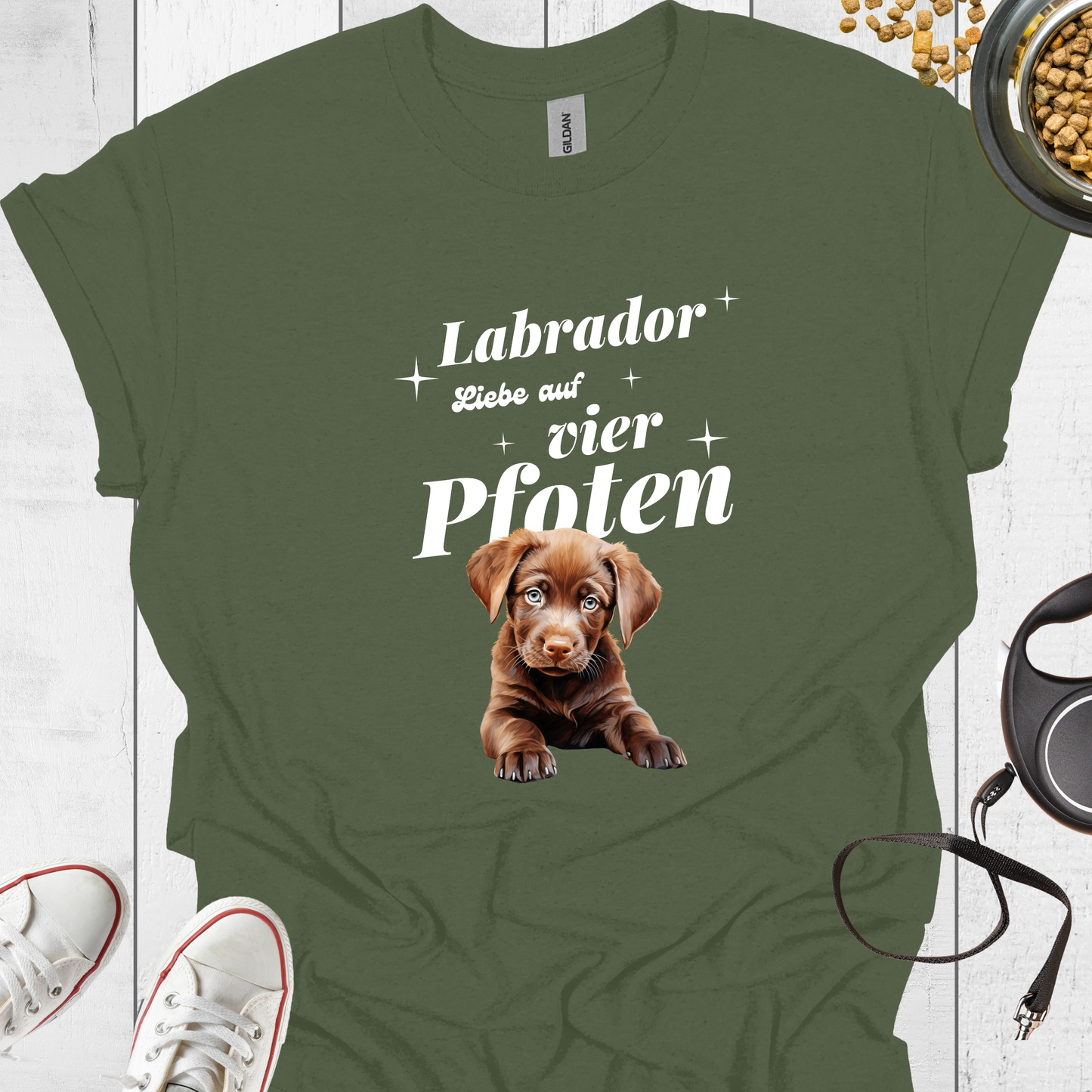 Labrador T-Shirt – Liebe auf vier Pfoten - Hundeliebe Mode