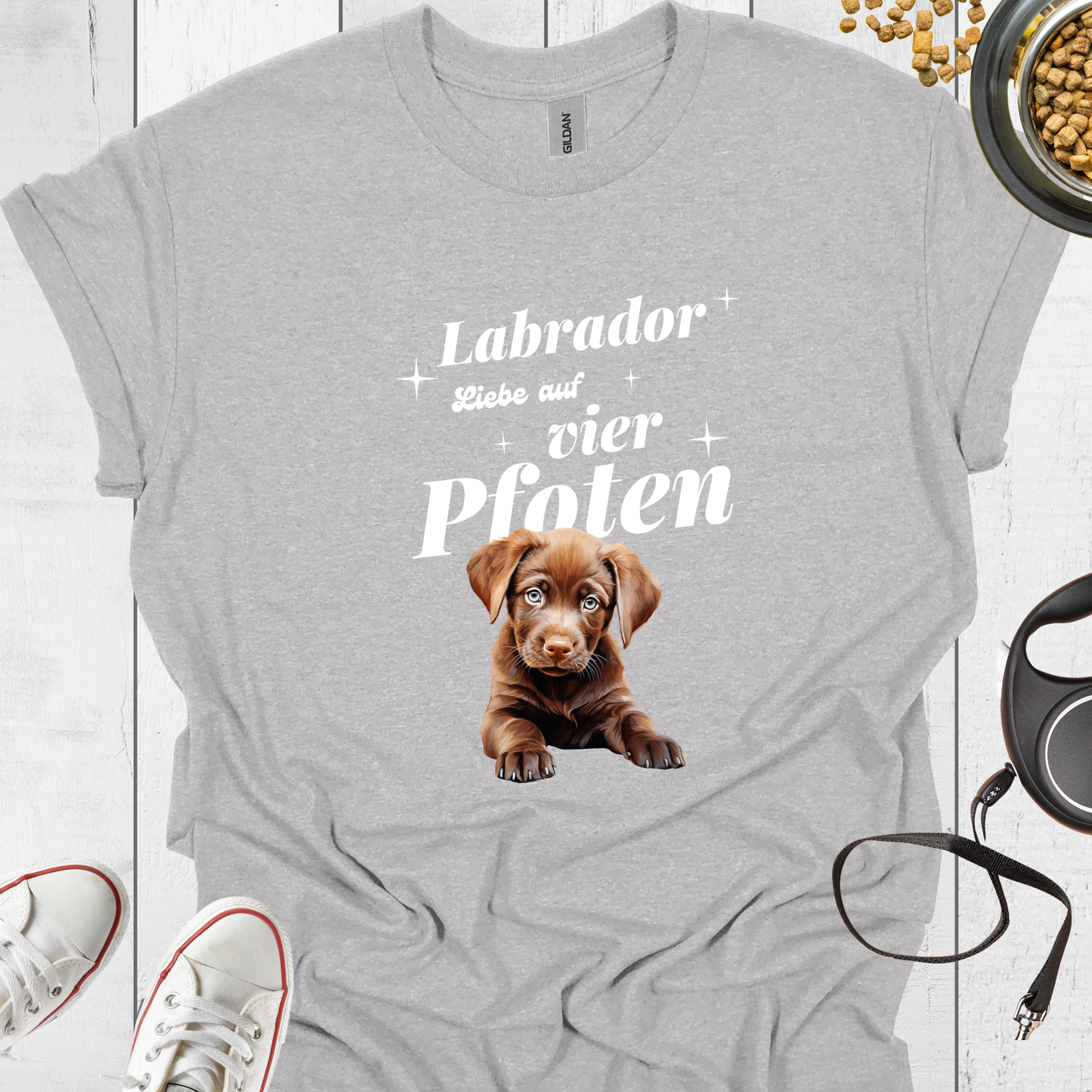Labrador T-Shirt – Liebe auf vier Pfoten - Hundeliebe Mode