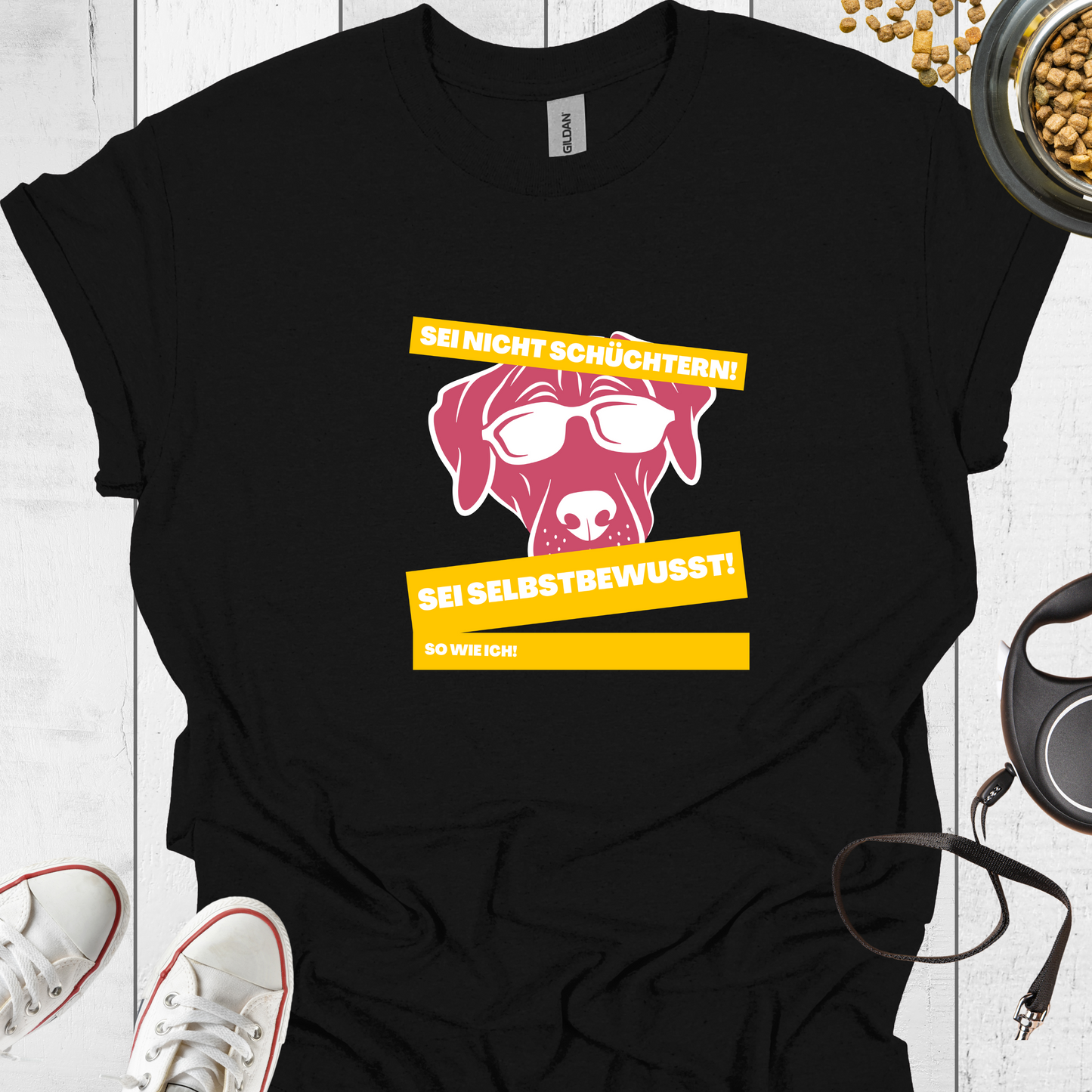 Sei selbstbewusst! – T-Shirt mit Hundemotiv