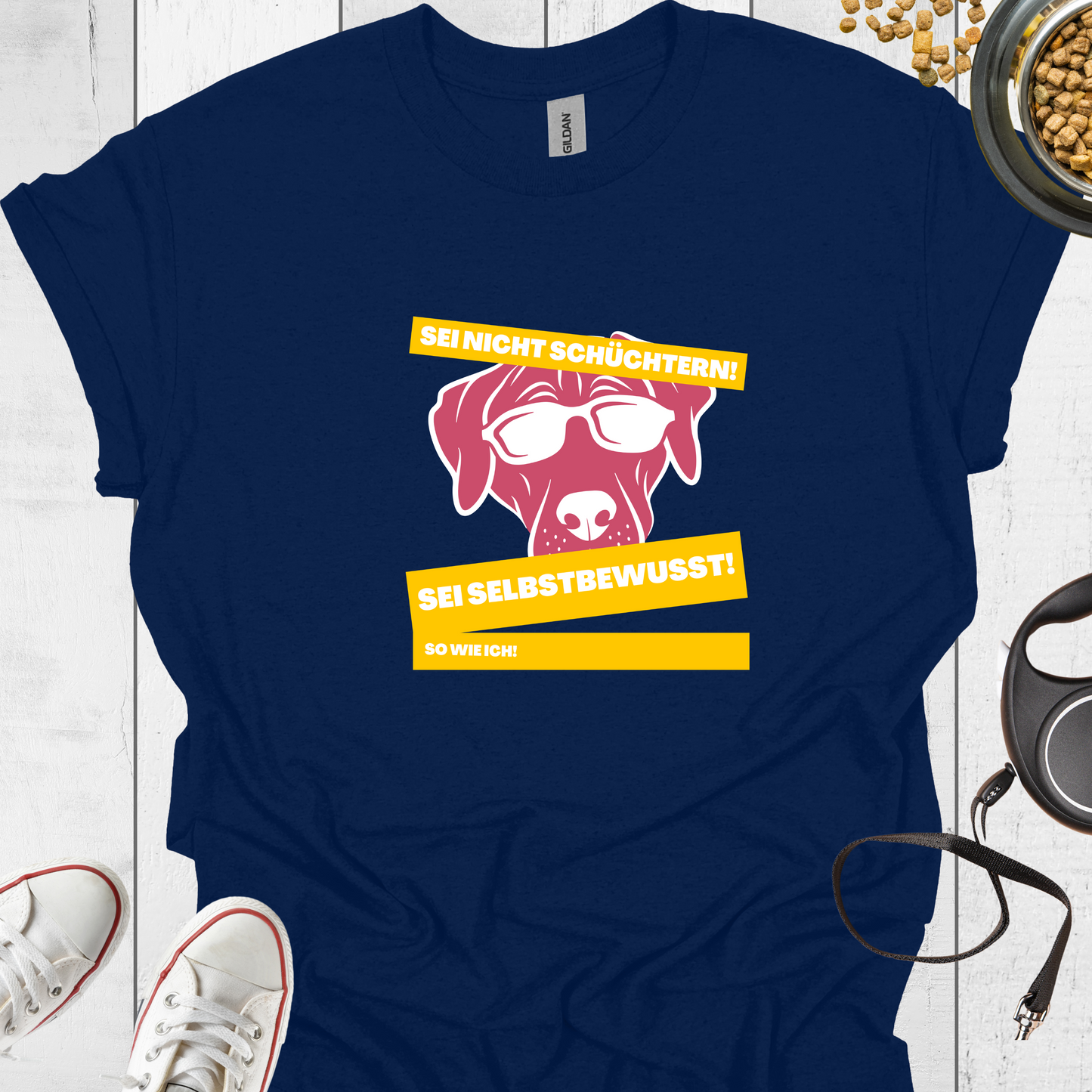 Sei selbstbewusst! – T-Shirt mit Hundemotiv