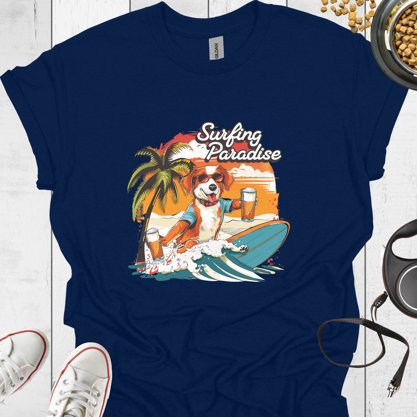 Surfing Paradise T-Shirt - Hundeliebe Mode