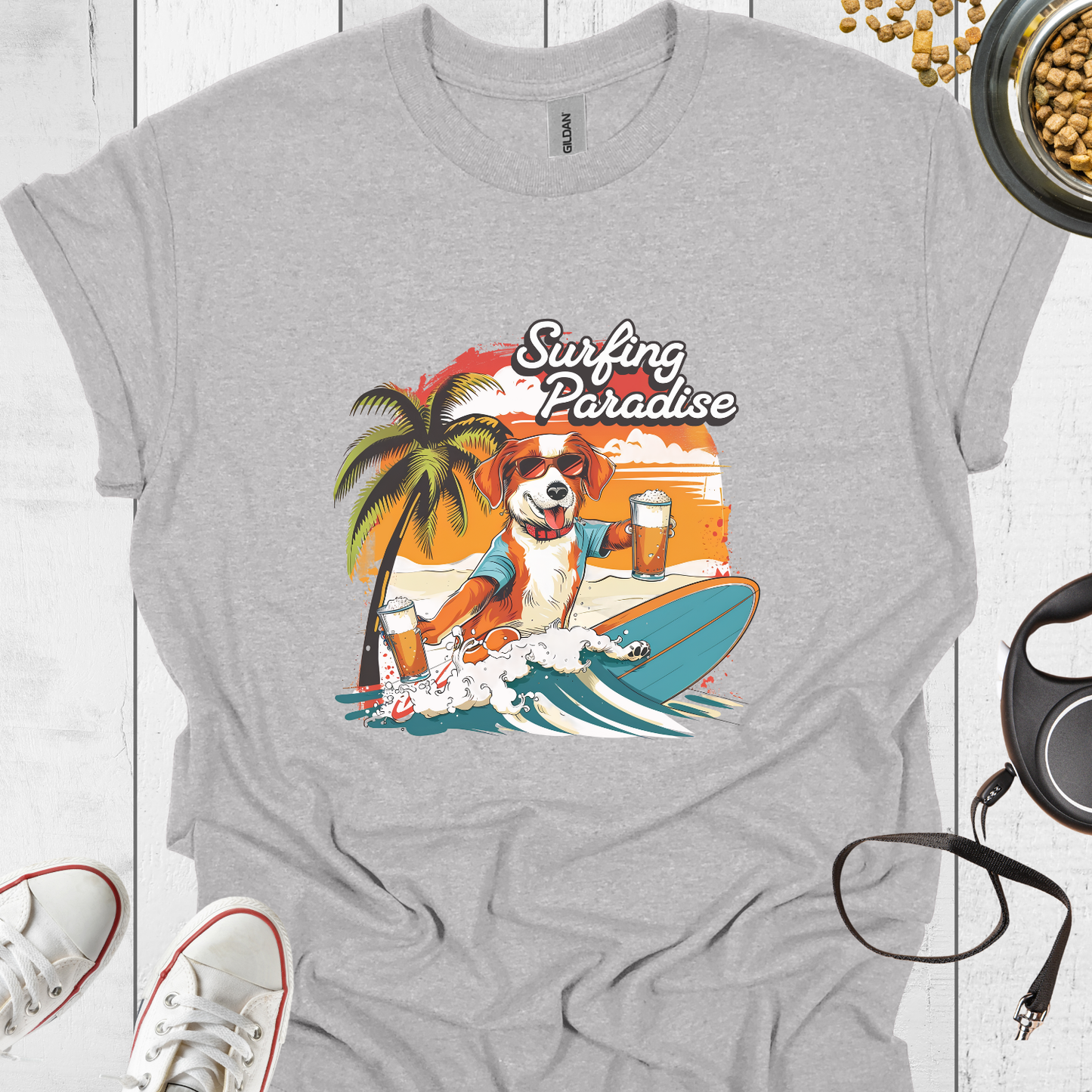 Surfing Paradise T-Shirt - Hundeliebe Mode