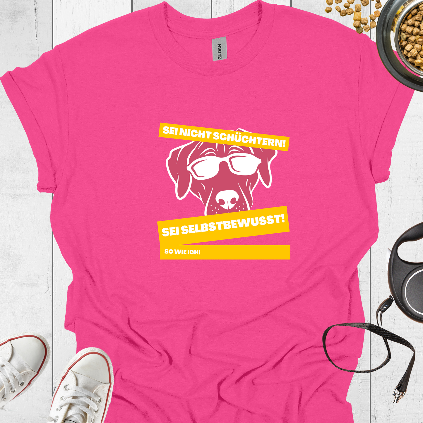Sei selbstbewusst! – T-Shirt mit Hundemotiv