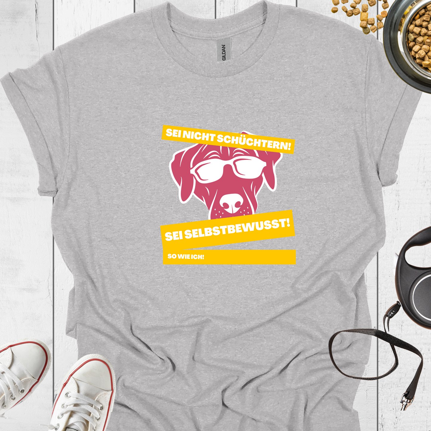 Sei selbstbewusst! – T-Shirt mit Hundemotiv