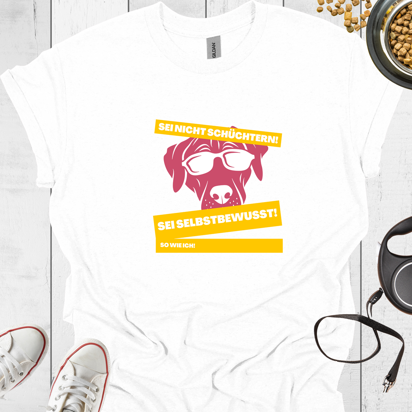 Sei selbstbewusst! – T-Shirt mit Hundemotiv