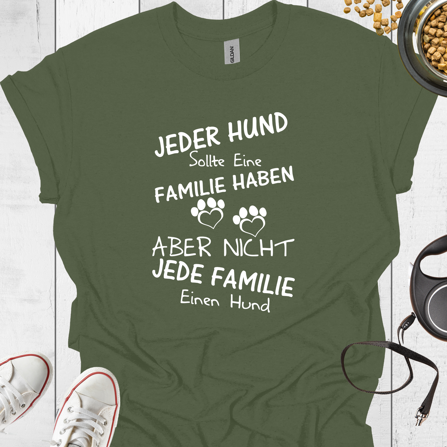Familie Hundespruch T-Shirt - Hundeliebe Mode