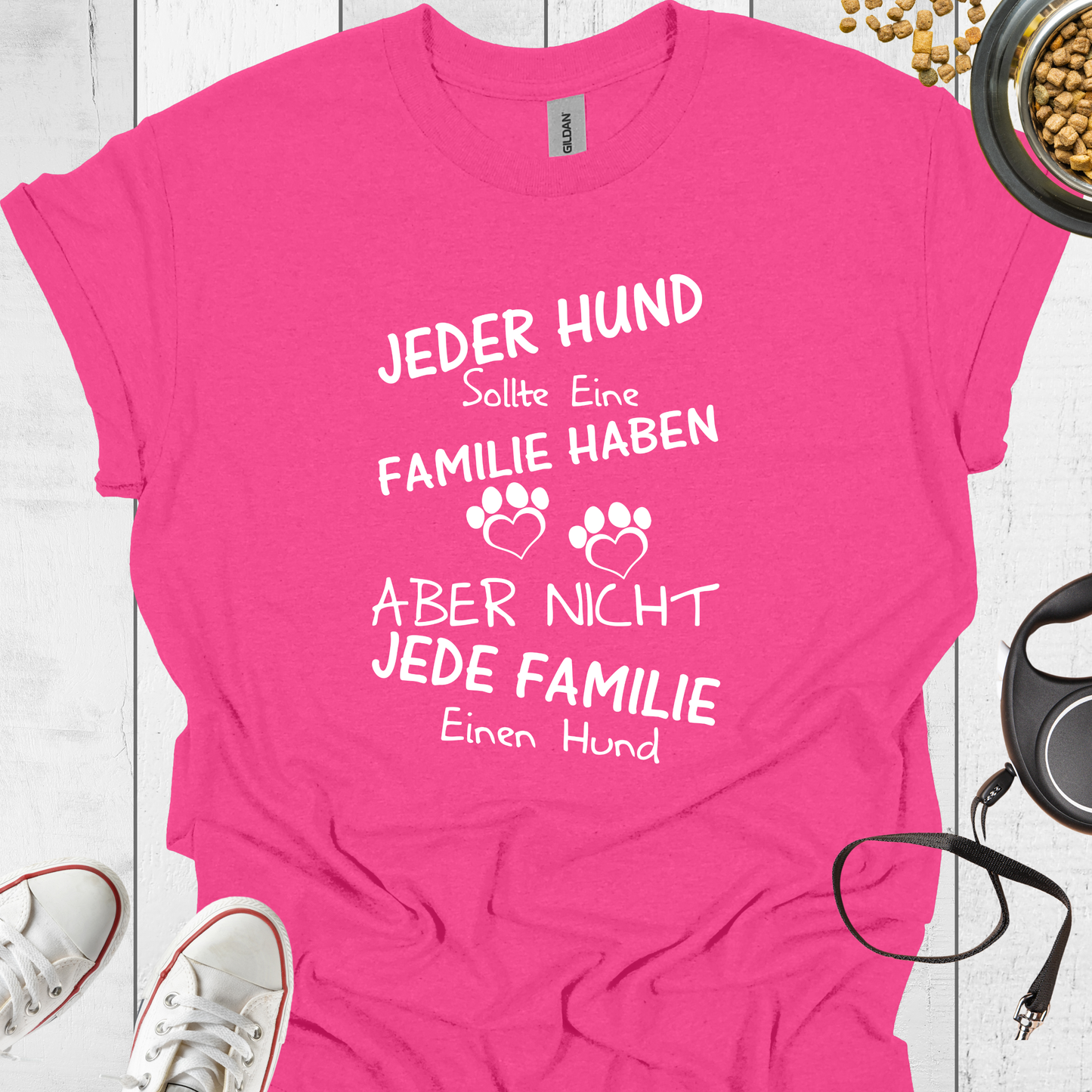 Familie Hundespruch T-Shirt - Hundeliebe Mode
