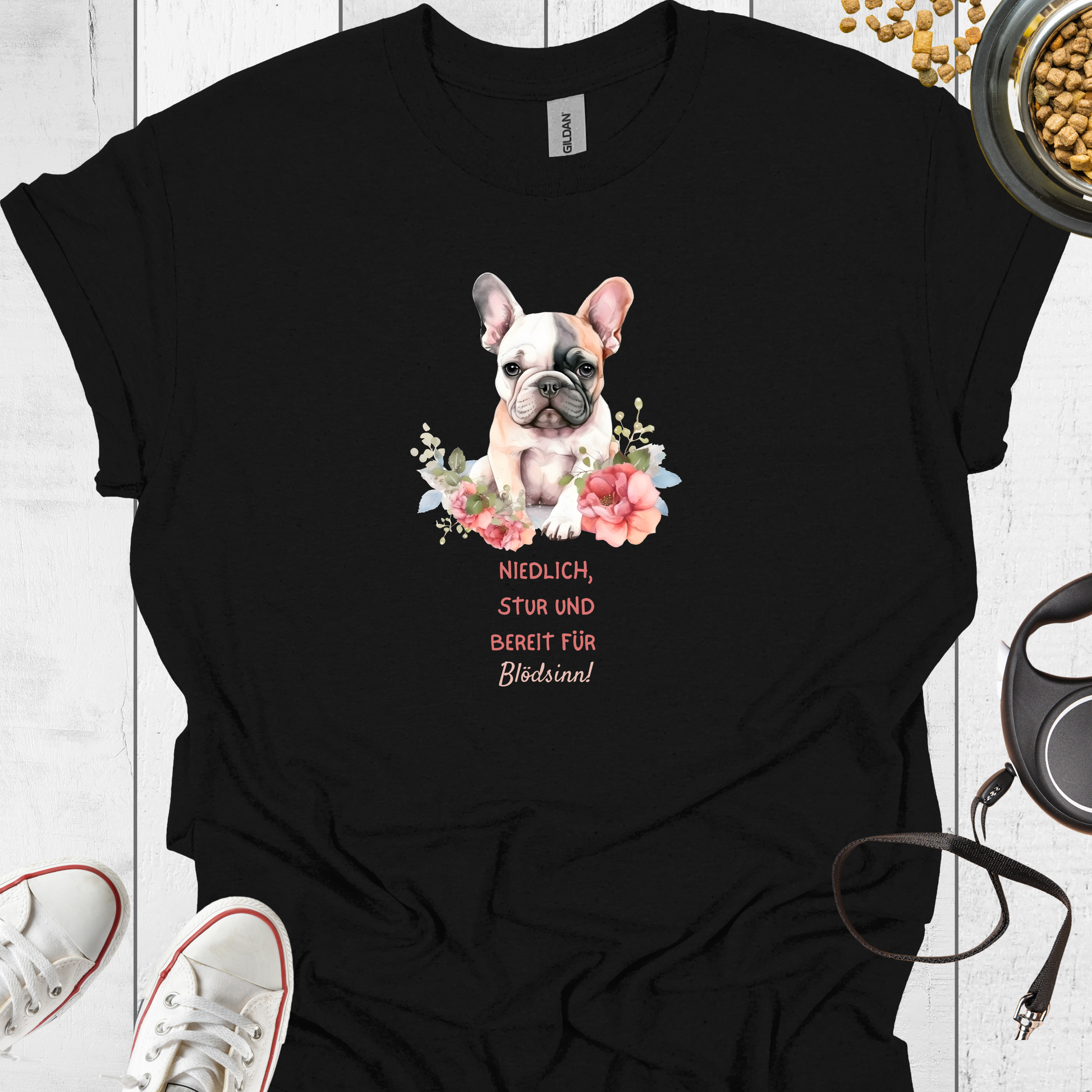 Bereit für Blödsinn Bulldoggen T-Shirt - Hundeliebe Mode
