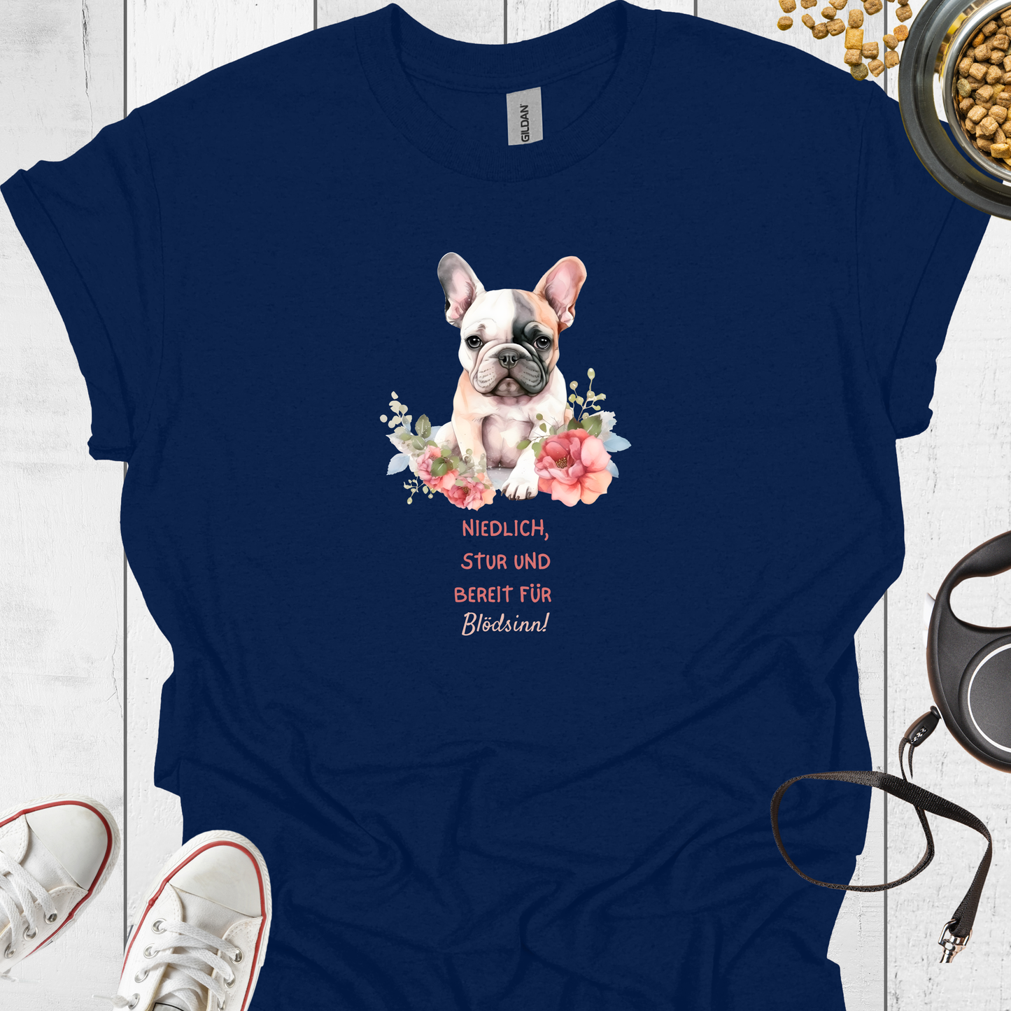 Bereit für Blödsinn Bulldoggen T-Shirt - Hundeliebe Mode