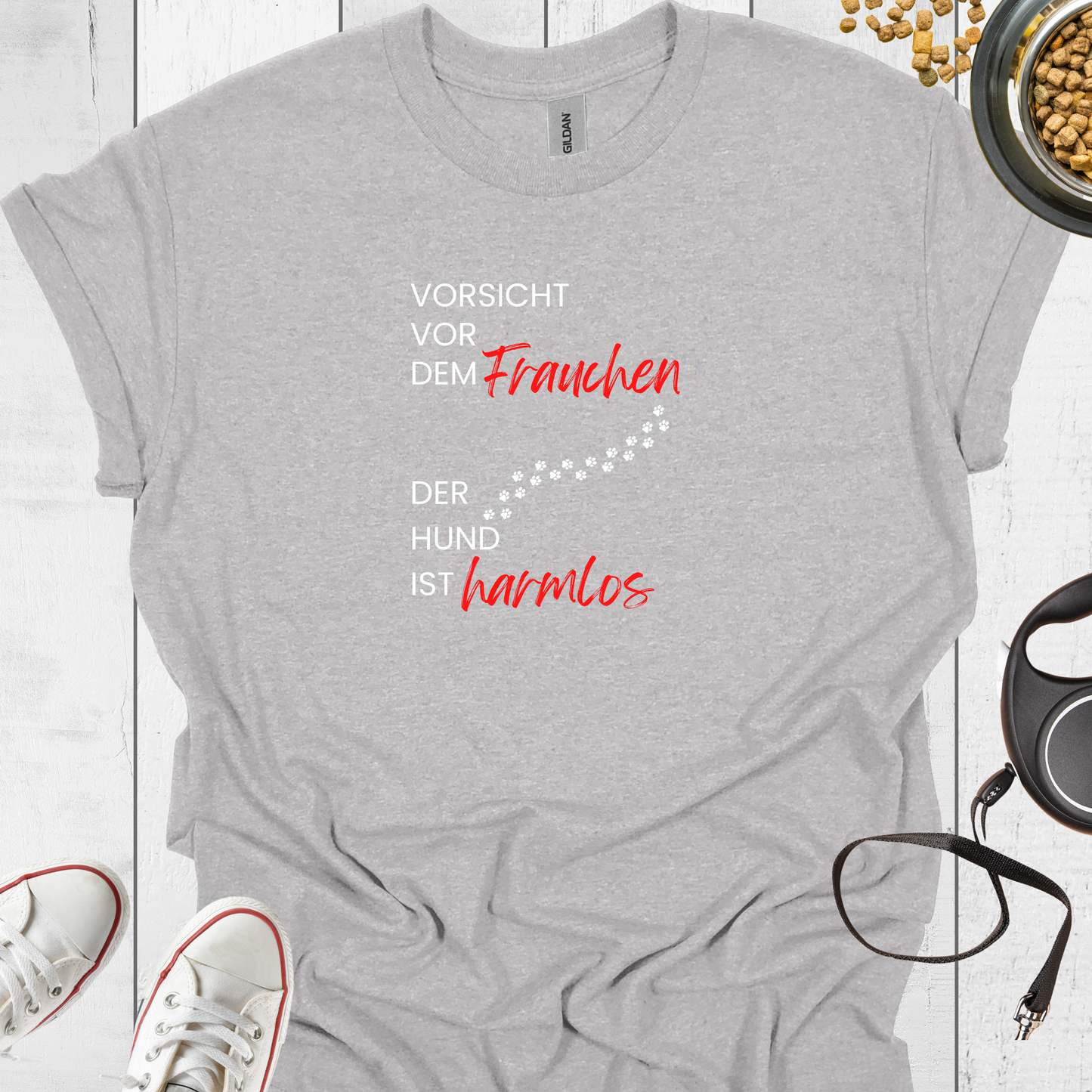 Vorsicht vor dem Frauchen T-Shirt - Hundeliebe Mode