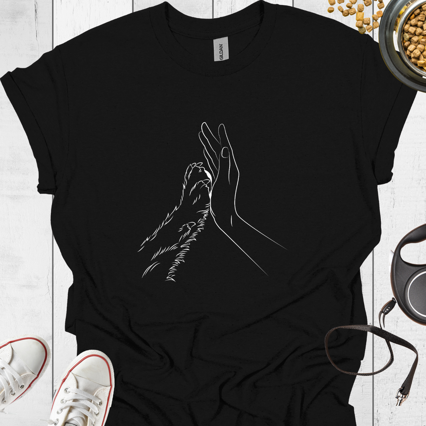 Hand Pfote T-Shirt – Süßes Hunde Design - Hundeliebe Mode