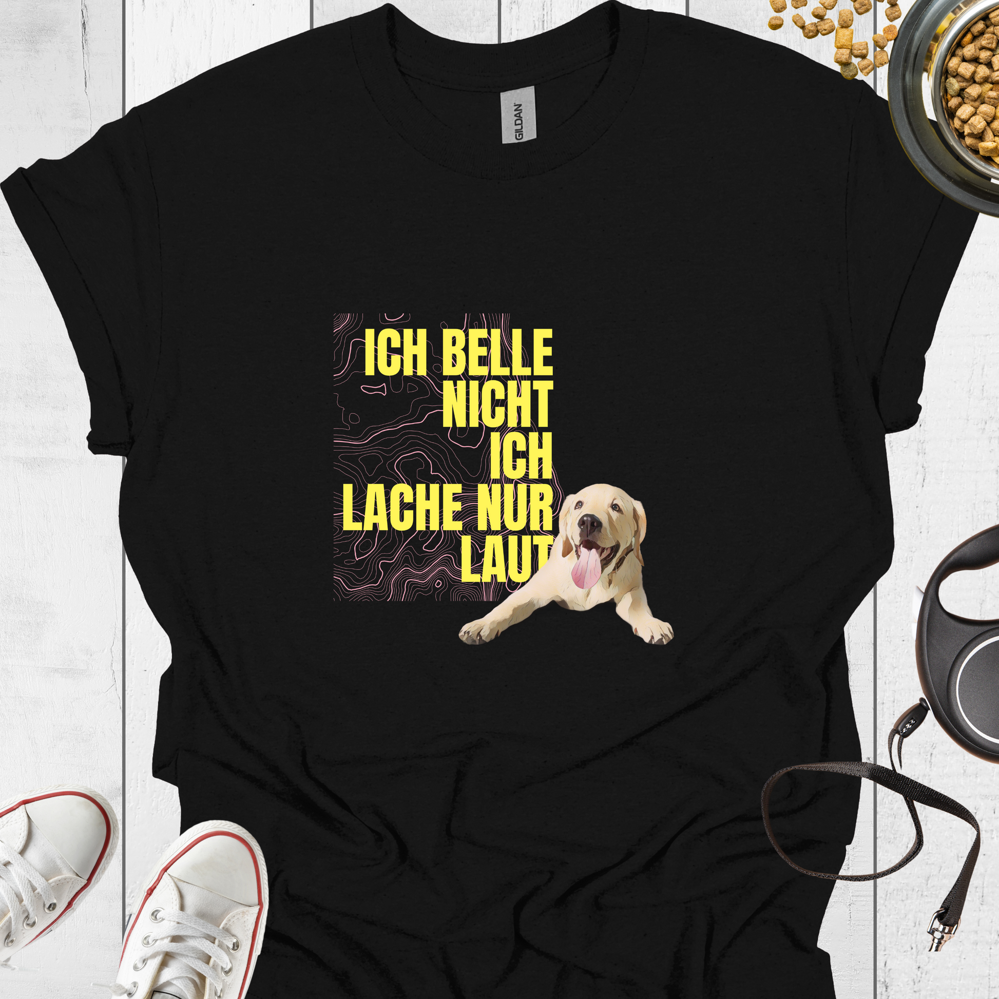 Ich belle nicht, ich lache nur laut T-Shirt - Hundeliebe Mode