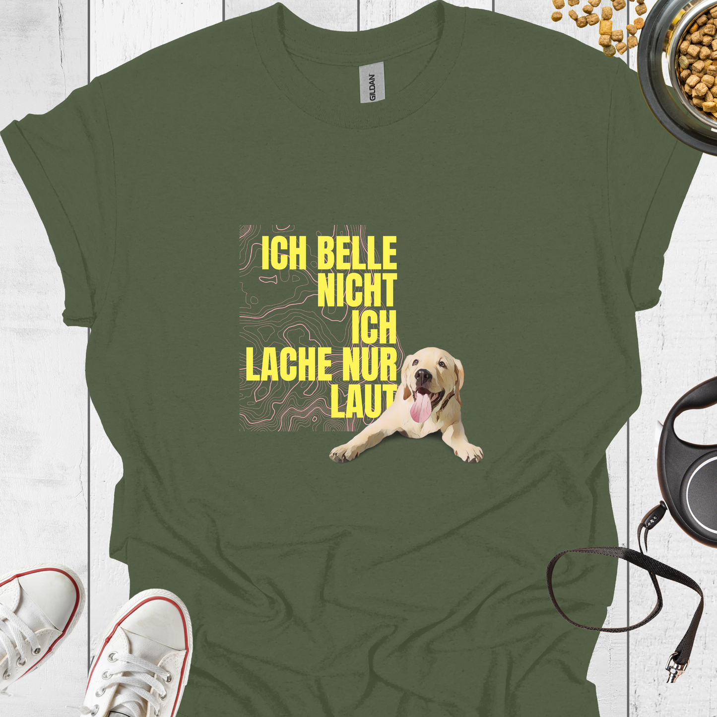 Ich belle nicht, ich lache nur laut T-Shirt - Hundeliebe Mode