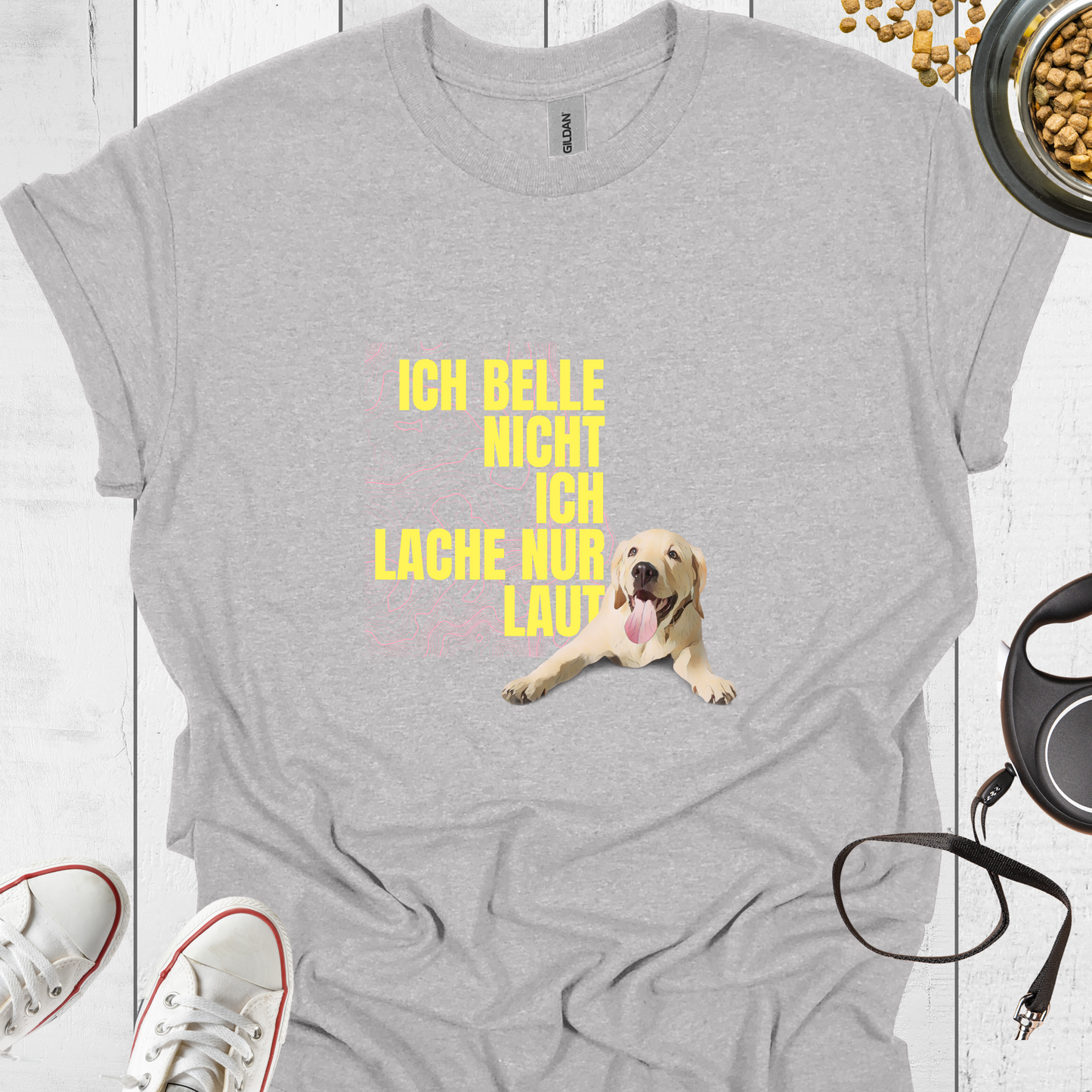 Ich belle nicht, ich lache nur laut T-Shirt - Hundeliebe Mode