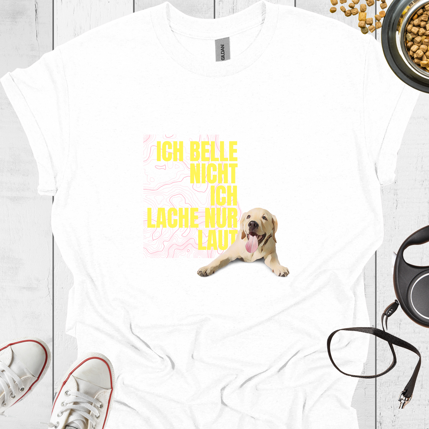 Ich belle nicht, ich lache nur laut T-Shirt - Hundeliebe Mode