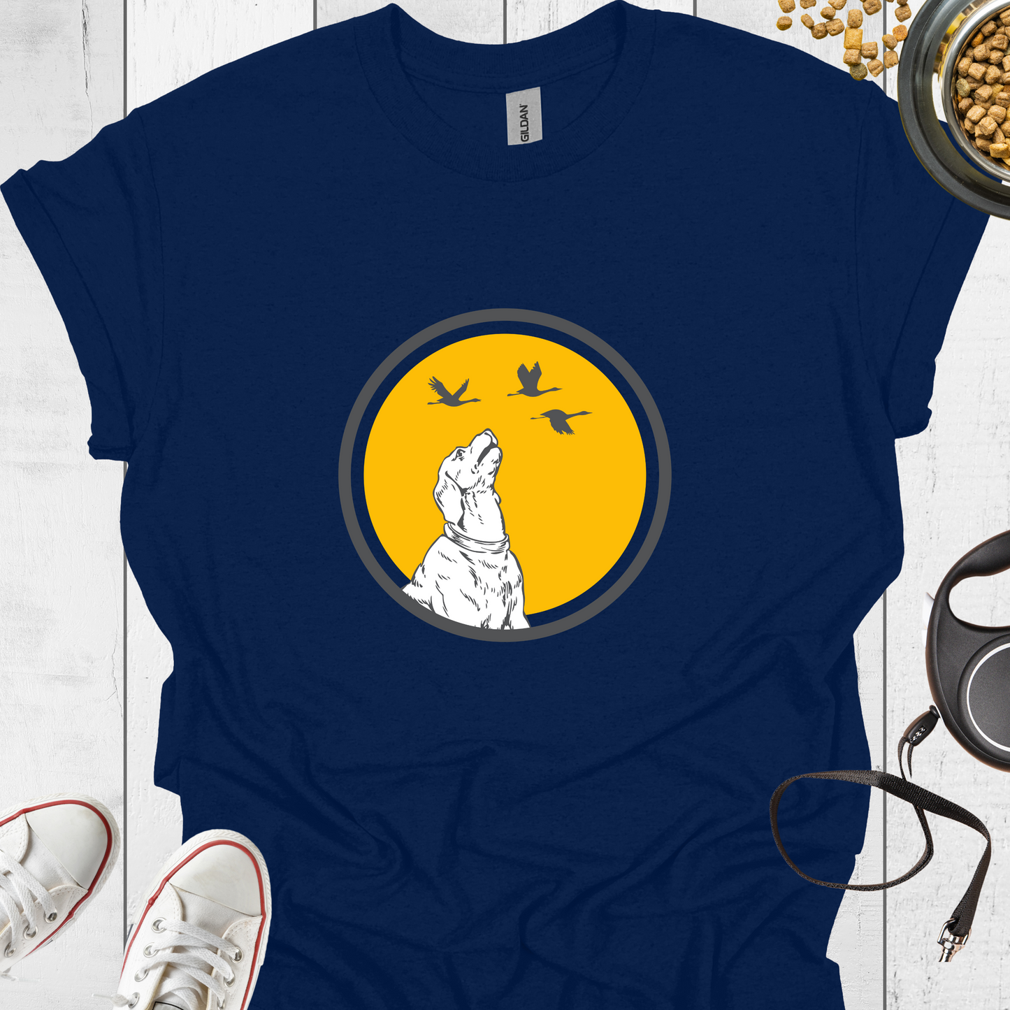 Hund im Sonnenuntergang Vintage T-Shirt - Hundeliebe Mode
