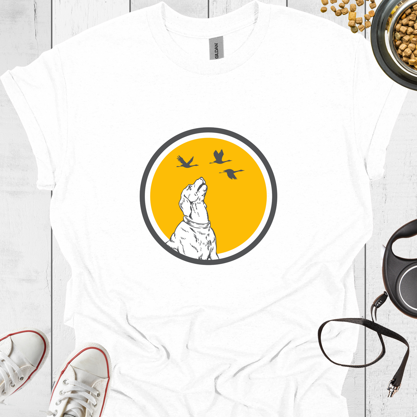 Hund im Sonnenuntergang Vintage T-Shirt - Hundeliebe Mode