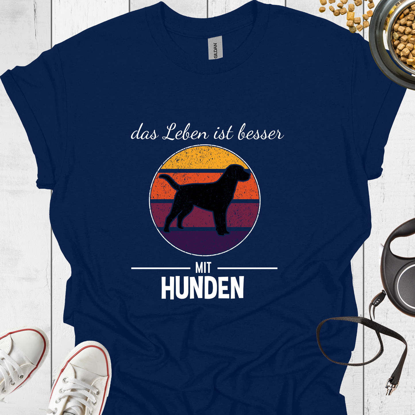 Das Leben ist besser mit Hunden T-Shirt - Hundeliebe Mode