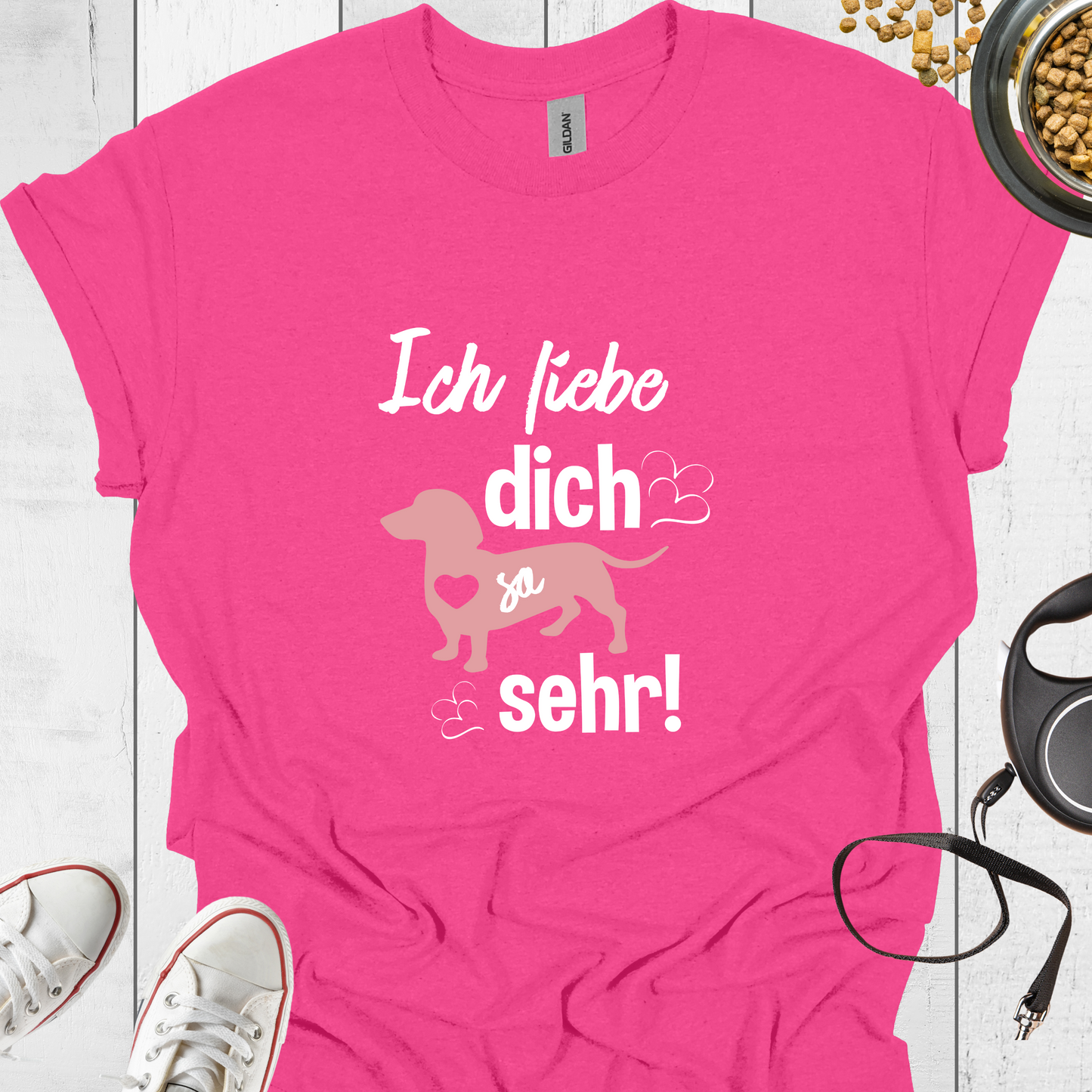 Ich liebe dich so sehr T-Shirt - Hundeliebe Mode