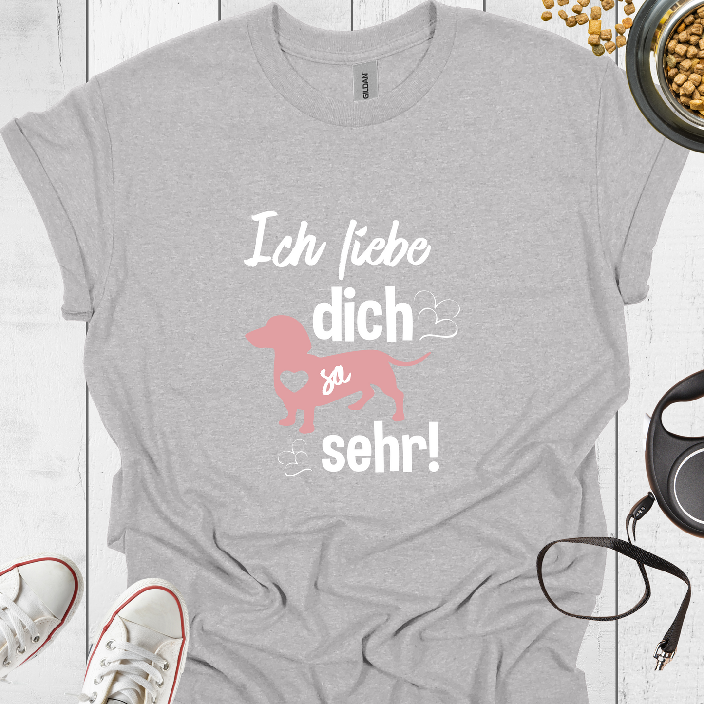 Ich liebe dich so sehr T-Shirt - Hundeliebe Mode