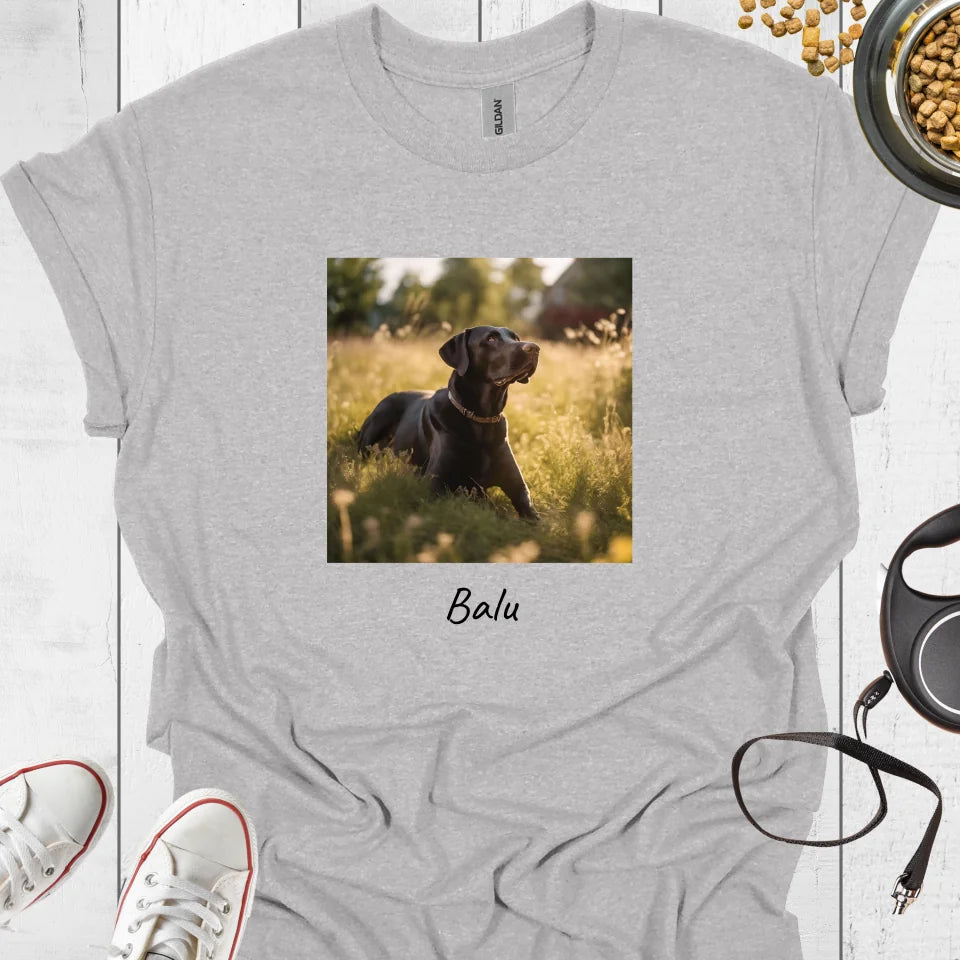 T-Shirt Hund mit Foto Personalisiert - Hundeliebe Mode